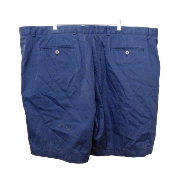 Casuals Shorts by Roundtree & Yorke 52 Actual W51 Dark Blue Pleated Front Cotton - Picture 5 of 6